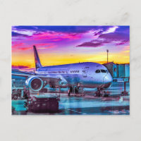 Plane Parked at Barajas Airport, Madrid, Spain