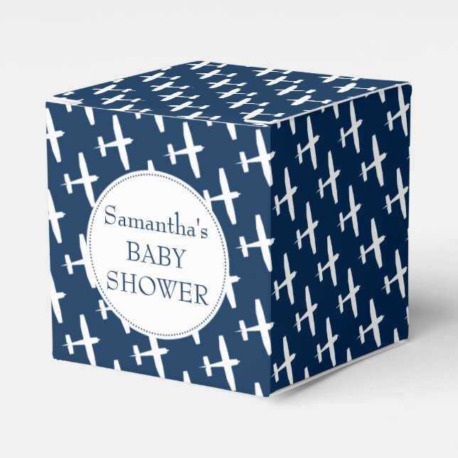 Plane pattern ı Baby shower party box (Front Side)