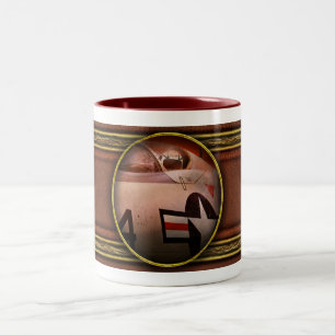 Plane - Pilot - Airforce - Go get em Tiger Two-Tone Coffee Mug