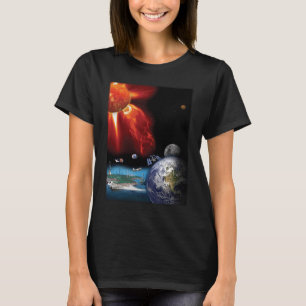 Plane  Planet  Outer Space Solar System T-Shirt
