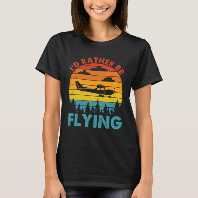 Plane Propeller Airplane Decorations Pilot Sunglas T-Shirt (Front)