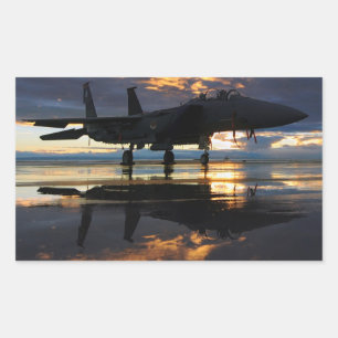 PLANE RECTANGULAR STICKER