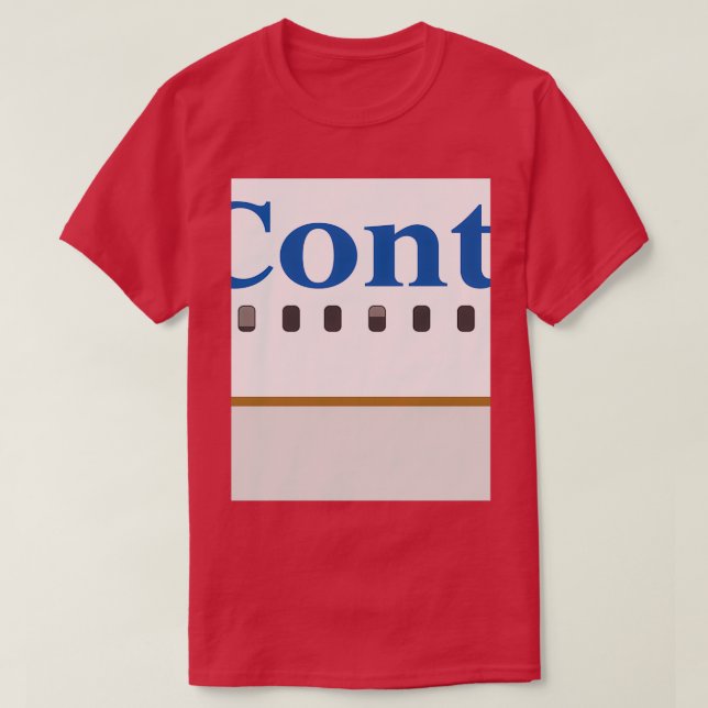 Plane s Continental Airlines T-Shirt (Design Front)