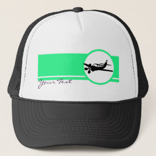 Plane silhouette trucker hat