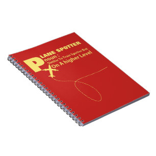 Plane Spotter Definition Funny Graphic Notebook