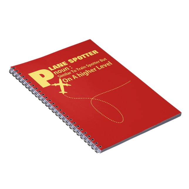 Plane Spotter Definition Funny Graphic Notebook (Right Side)