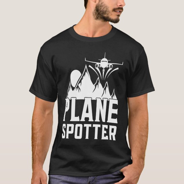 Plane Spotter Pilot Airplane Plane Aviation 33 T-Shirt (Front)