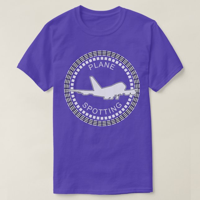 Plane Spotting Aircraft Aviation Plane Enthusiast  T-Shirt (Design Front)