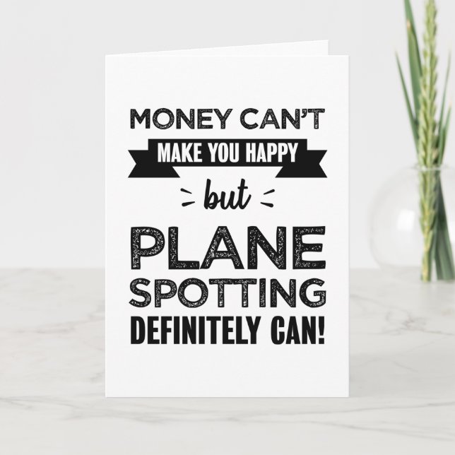 Plane spotting makes you happy Gift Card (Front)