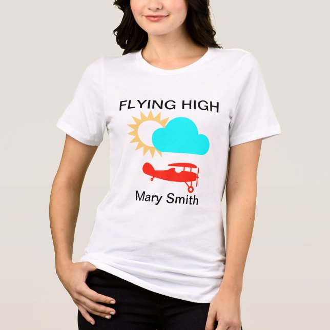 Plane, Sun, Sky Tri-Blend Shirt (Front)