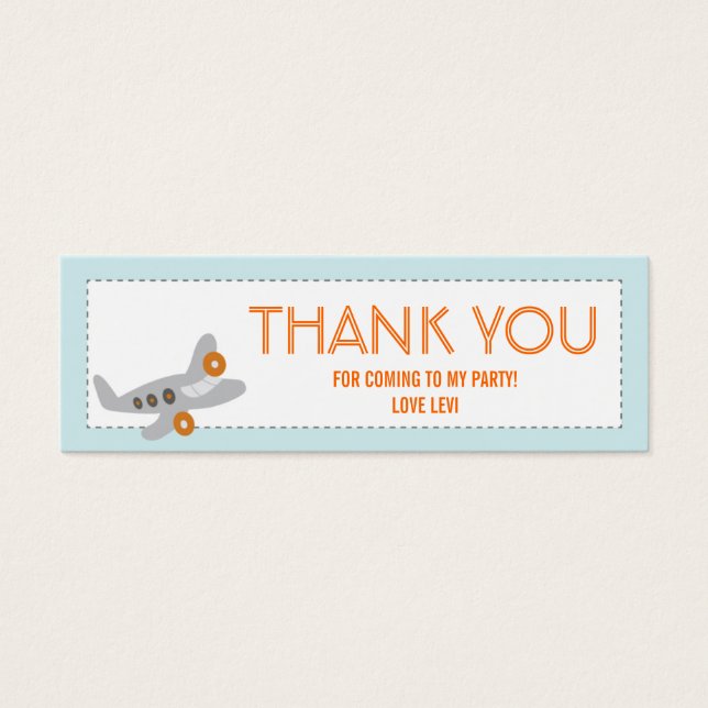 PLANE Thank you Tag (Front)