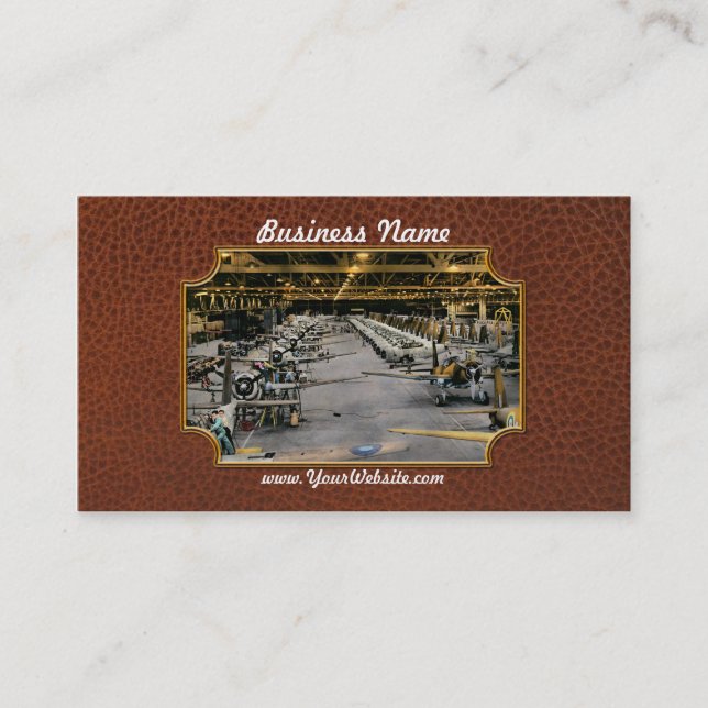 Plane - The world's fastest production line 1942 Business Card (Front)