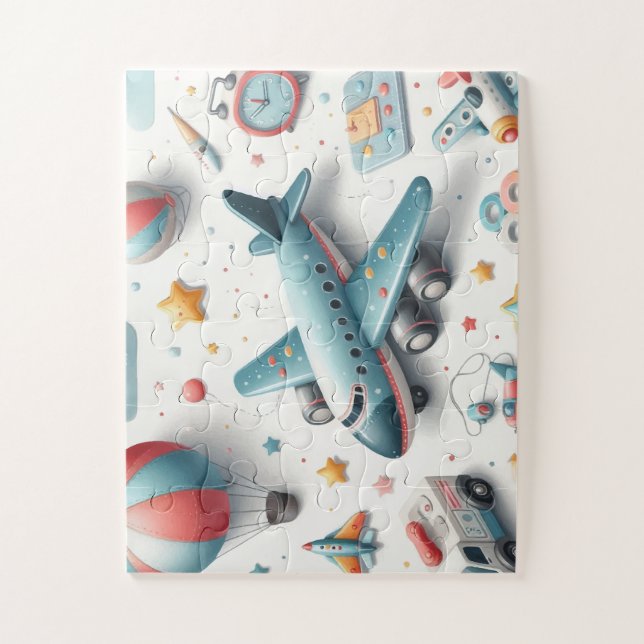 Plane toy boy jigsaw puzzle (Vertical)