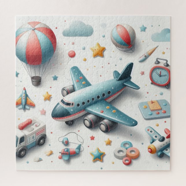 Plane toy boy jigsaw puzzle (Vertical)