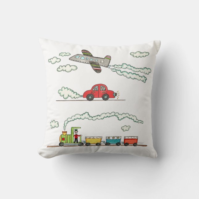 Plane, Train and Car Cushion (Front)