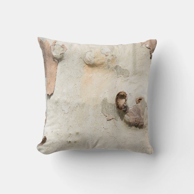 Plane tree camouflage looks bark pattern cushion (Front)