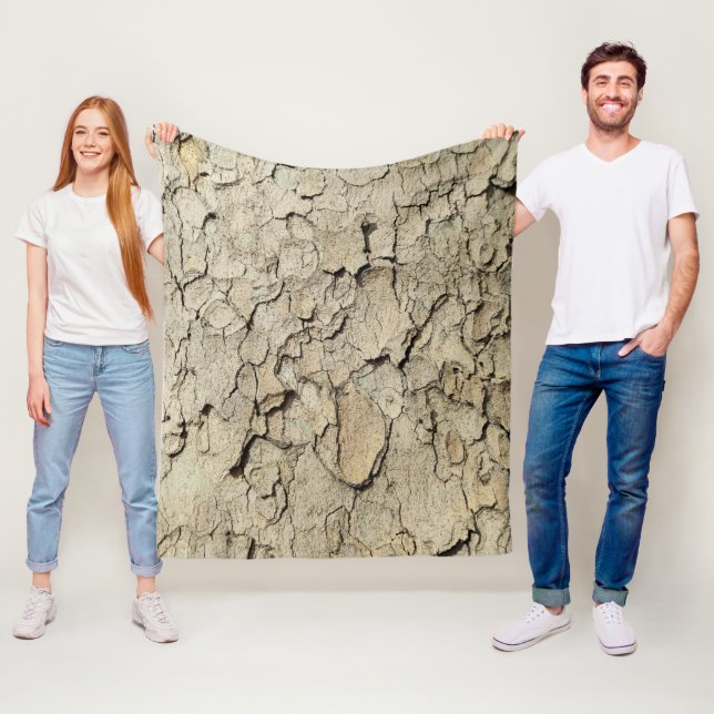Plane tree camouflage looks bark pattern fleece bl blanket (In Situ)