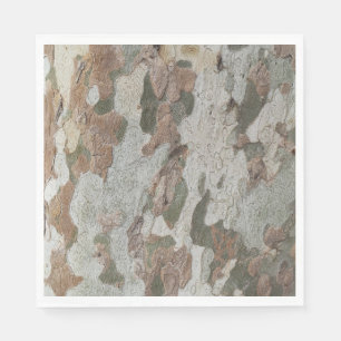 Plane tree camouflage looks bark pattern napkin