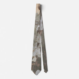 Plane tree camouflage looks bark pattern neck tie