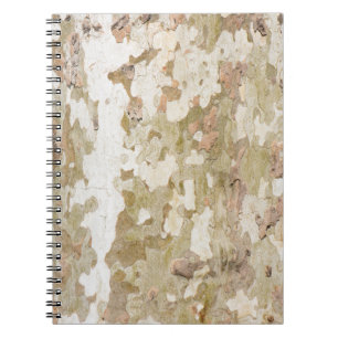 Plane tree camouflage looks bark pattern notebook