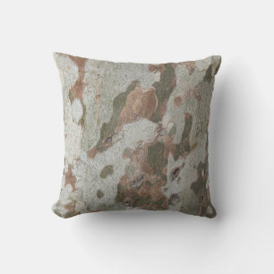 Plane tree camouflage looks bark pattern throw pil cushion