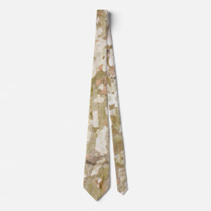 Plane tree camouflage looks bark pattern tie