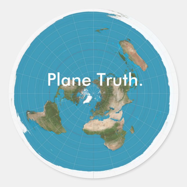 "Plane Truth." Classic Round Glossy Sticker (Front)