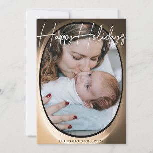 Plane Window View Happy Holidays Photo Card