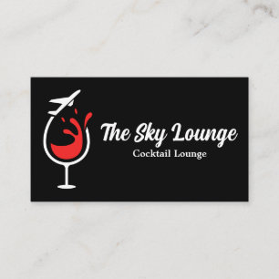 Plane Wine Logo Business Card