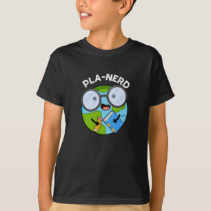 Planerd Funny Planet Puns Dark BG T-Shirt