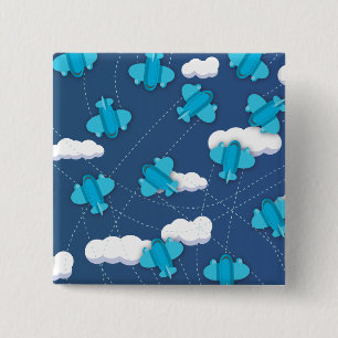 Planes 15 Cm Square Badge