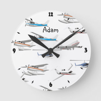 Planes aeroplanes round clock