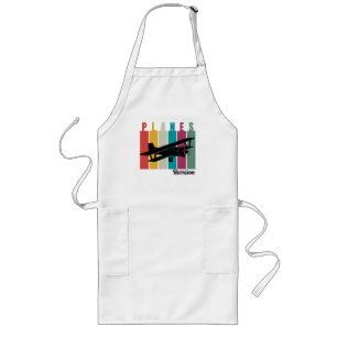 Planes,Typography,Aviation,Minimalist,Personalised Long Apron