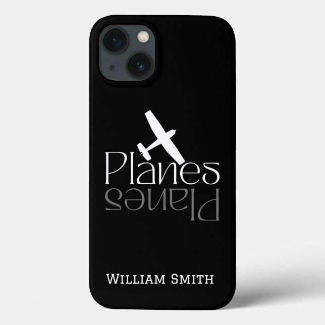 Planes Typography & Cessna Aeroplane,Minimalist Case-Mate iPhone Case (Back)