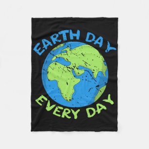 Planet Anniversary Earth Day Everyday Earth Day 1 Fleece Blanket