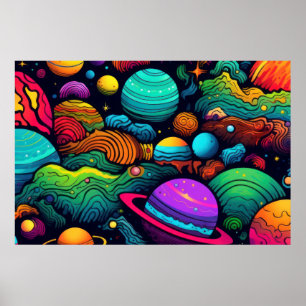 Planet background LARGE Poster