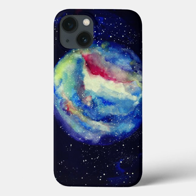 Planet Case, Watercolor Cosmos Art Case-Mate iPhone Case (Back)