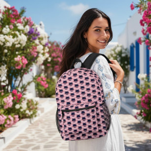 Planet Cat Printed Backpack