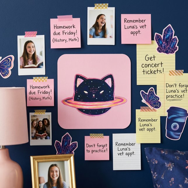 Planet Cat Square Sticker (Creator Uploaded)