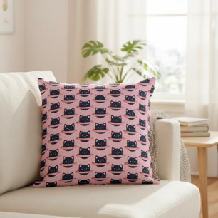 Planet Cat Throw Pillow