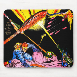 Planet Comics Laser Attack Sci Fi Vintage Comics Mouse Mat