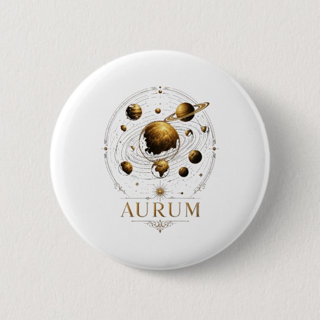 planet design 6 cm round badge (Front)