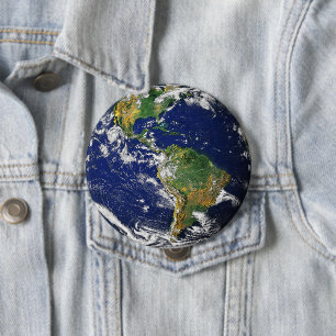 Planet Earth   10 Cm Round Badge