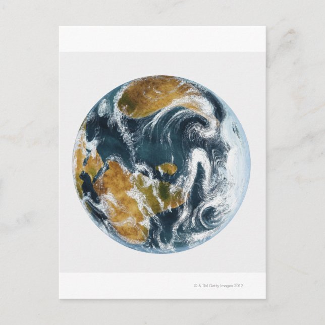 Planet Earth and clouds seen from space Postcard (Front)
