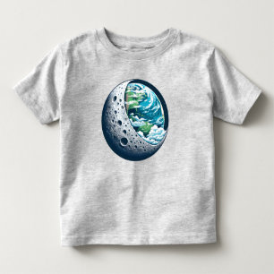 Planet Earth and Its Moon: Celestial Wonder Unisex Toddler T-Shirt