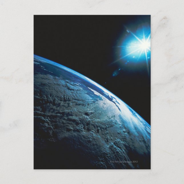 Planet Earth and Star from Space Postcard (Front)