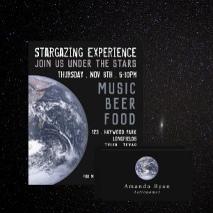 Planet Earth, Astronomy Business Card