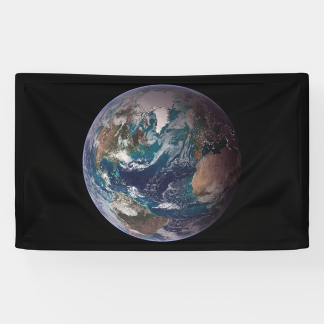 Planet Earth Blue Marble (Western Hemisphere) Banner (Horizontal)