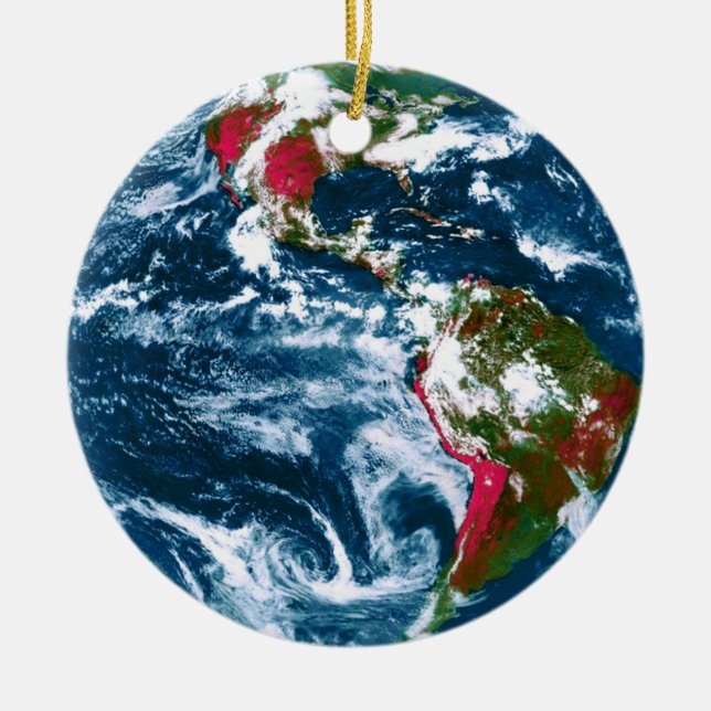 Planet Earth Christmas Ornament (Front)