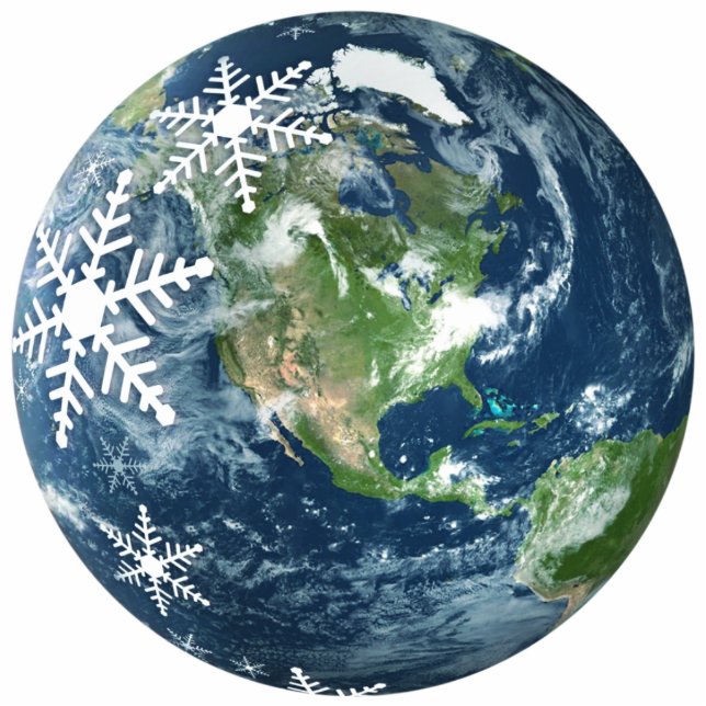 Planet Earth Christmas ornament Photo Sculpture Decoration (Front)